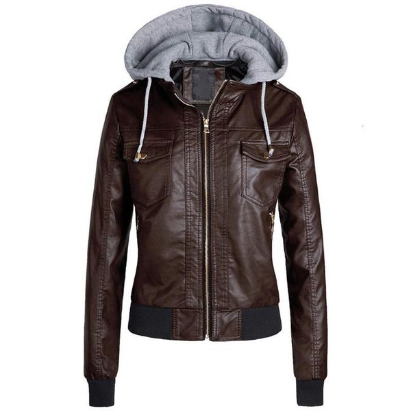 women's jackets leather jacket coat autumn winter zipper gothic motorbike pu s outerwear hooded ladies 815 bp0s, Black;brown
women's jackets leather jacket coat autumn winter zipper gothic motorbike pu s outerwear hooded ladies 815 bp0s, Black;brown