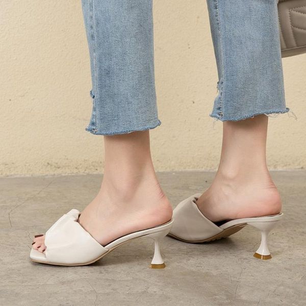 dress shoes 2021 women's pleated slippers summer light open toe sandals solid color stiletto heels luxury black ballet
dress shoes 2021 women's pleated slippers summer light open toe sandals solid color stiletto heels luxury black ballet