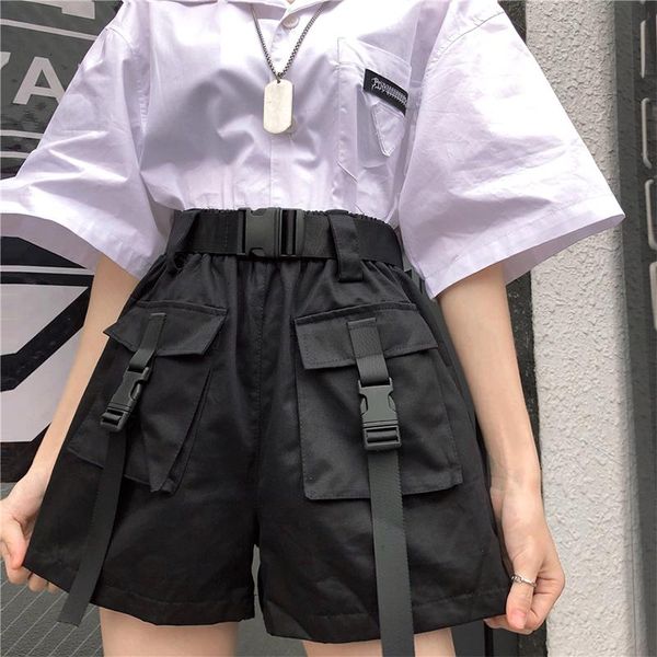 summer harajuku style street retro multi-pocket high-waist straight overalls women's trendy product shooting clothes chiffon bar shorts, White;black
summer harajuku style street retro multi-pocket high-waist straight overalls women's trendy product shooting clothes chiffon bar shorts, White;black