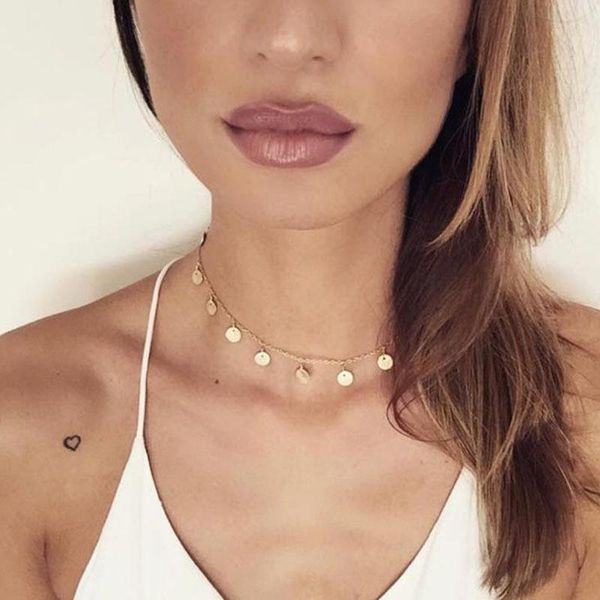 chokers 2021 fashion gold silver color sequins coins tassel choker necklace for women ladies necklaces jewelry colares, Golden;silver
chokers 2021 fashion gold silver color sequins coins tassel choker necklace for women ladies necklaces jewelry colares, Golden;silver