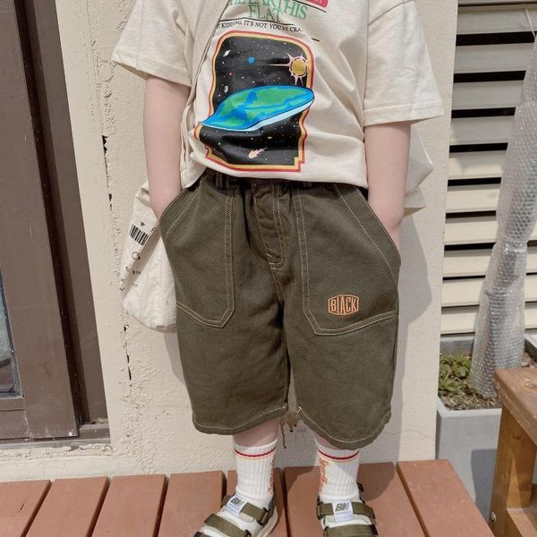 2-9 y baby boys short pants 2021 kids korean fashion cargo shorts casual loose cotton summer for boy children's, Black
2-9 y baby boys short pants 2021 kids korean fashion cargo shorts casual loose cotton summer for boy children's, Black
