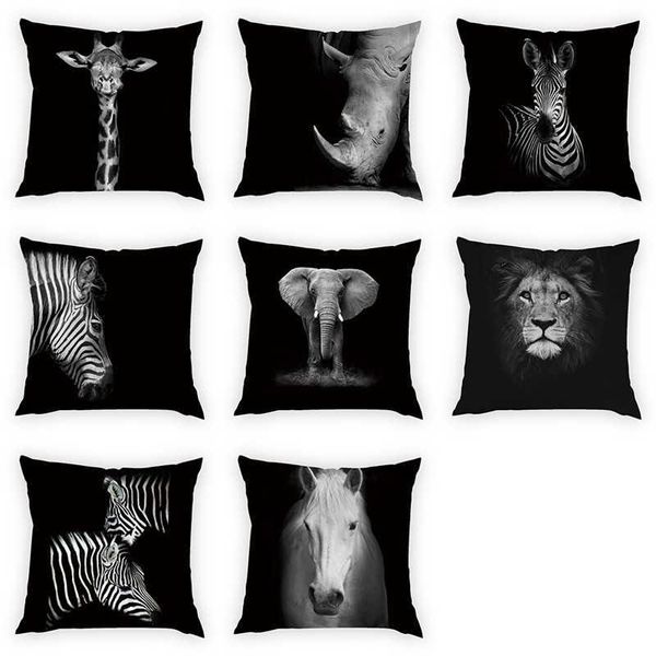 cushion/decorative pillow black and white animal pos pattern cushion cover rhino zebra giraffe peach skin home decor throw pillowcase 45*45c
cushion/decorative pillow black and white animal pos pattern cushion cover rhino zebra giraffe peach skin home decor throw pillowcase 45*45c