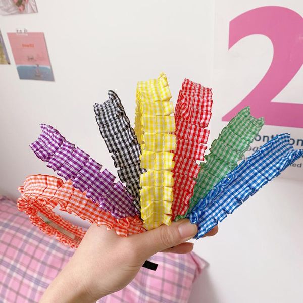 hair accessories fashion girl hairband sweet lattice headband ruffle wrinkle hoop headwear, Slivery;white
hair accessories fashion girl hairband sweet lattice headband ruffle wrinkle hoop headwear, Slivery;white