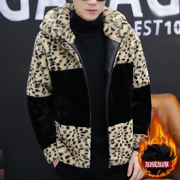 men's jackets 2022 leopard print hooded jacket fleece padded fur integrated color matching slim fit handsome, Black;brown
men's jackets 2022 leopard print hooded jacket fleece padded fur integrated color matching slim fit handsome, Black;brown