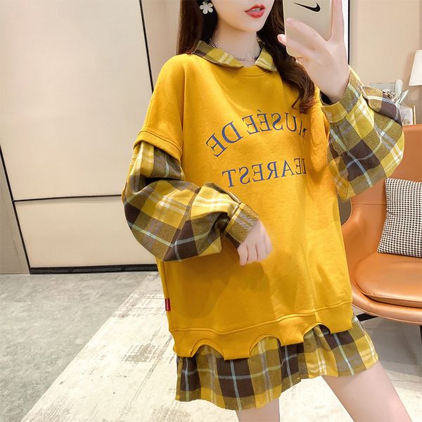women's sweaters autumn printed stitching plaid fake two-piece jacket fat mm plus size loose long-sleeved sweater women's trend gi, White;black
women's sweaters autumn printed stitching plaid fake two-piece jacket fat mm plus size loose long-sleeved sweater women's trend gi, White;black