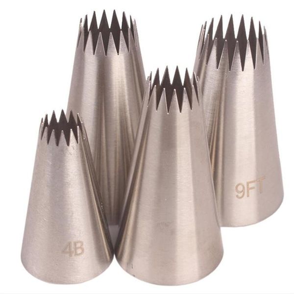 baking & pastry tools 4pcs large size open star piping nozzle cake decorating icing tips kitchen cookies stainless steel #4b #9ft
baking & pastry tools 4pcs large size open star piping nozzle cake decorating icing tips kitchen cookies stainless steel #4b #9ft