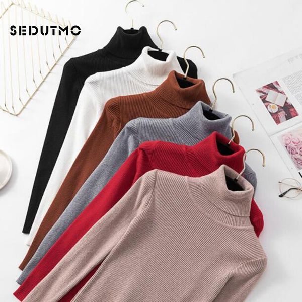 women's sweaters sedutmo winter warm knitted sweater women pullovers turtleneck slim jumper casual long sleeve stretch ed891, White;black
women's sweaters sedutmo winter warm knitted sweater women pullovers turtleneck slim jumper casual long sleeve stretch ed891, White;black