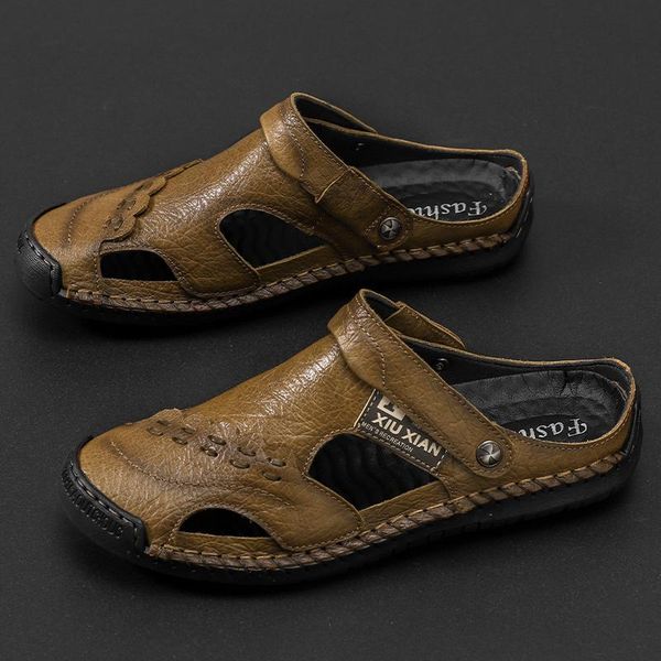 slippers cimim brand genuine leather manual men 38-48 big size comfortable luxury casual sandals outdoor fashion beach shoes, Black
slippers cimim brand genuine leather manual men 38-48 big size comfortable luxury casual sandals outdoor fashion beach shoes, Black