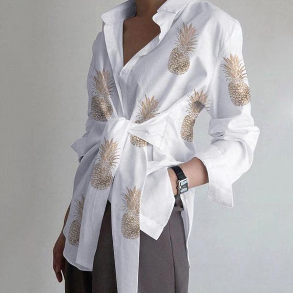 women letters printing blouses long sleeve office shirt loose turn down collar bandage fashion elegant blouse mujer de moda 2021 women', White
women letters printing blouses long sleeve office shirt loose turn down collar bandage fashion elegant blouse mujer de moda 2021 women', White