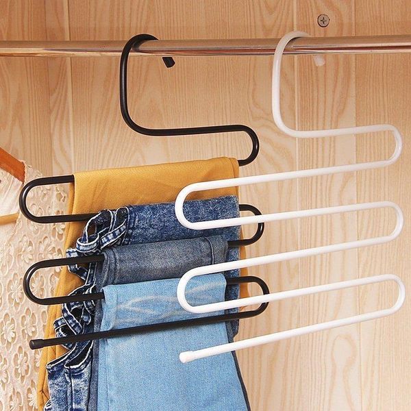 hangers & racks multi-function s-shaped clothes hanger 5 layers pants rack trousers clothing home storage organizer scarf
hangers & racks multi-function s-shaped clothes hanger 5 layers pants rack trousers clothing home storage organizer scarf