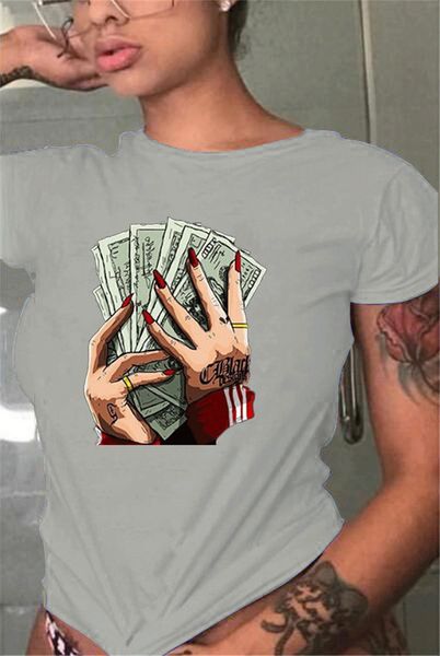 womens designer tshirts summer fashion dollar print crew neck short sleeve tees casual ladies plus size women clothing multiple styles, White
womens designer tshirts summer fashion dollar print crew neck short sleeve tees casual ladies plus size women clothing multiple styles, White
