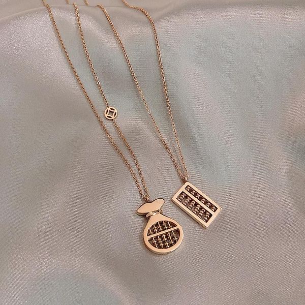 pendant necklaces 2021 fortune gathering abacus titanium steel necklace men's and women's playful collarbone birthday gift, Silver
pendant necklaces 2021 fortune gathering abacus titanium steel necklace men's and women's playful collarbone birthday gift, Silver