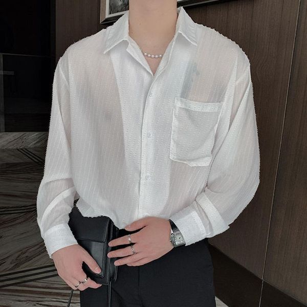 men's casual shirts autumn thin loose long sleeve shirt men korean vestido social lazy ruffian handsome solid color fashion home for, White;black
men's casual shirts autumn thin loose long sleeve shirt men korean vestido social lazy ruffian handsome solid color fashion home for, White;black
