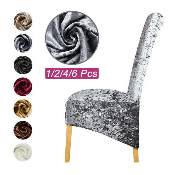 1/2/4/6 pcs shiny velvet fabric xl size chair cover large big high long back covers for restaurant el
1/2/4/6 pcs shiny velvet fabric xl size chair cover large big high long back covers for restaurant el