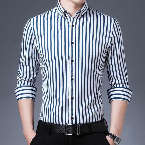 men's casual shirts ropa de hombre 2021 long sleeve shirt fashion slim stretch striped business urban base professional men, White;black
men's casual shirts ropa de hombre 2021 long sleeve shirt fashion slim stretch striped business urban base professional men, White;black