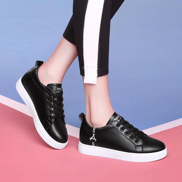 dress shoes trend joker round head fashion casual platform women's with thick bottom and low water, Black
dress shoes trend joker round head fashion casual platform women's with thick bottom and low water, Black