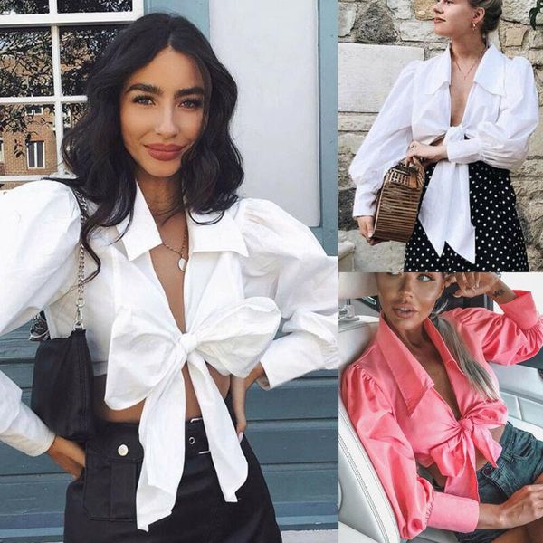 fashion women bandage cropped casual shirts puff sleeve blouse slim fit women's blouses &, White
fashion women bandage cropped casual shirts puff sleeve blouse slim fit women's blouses &, White