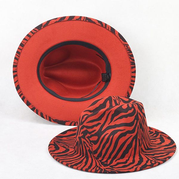 wide brim hats 2021 zebra print style boater spring summer wholesale fedora cap women men jazz felt hat for adults 60cm, Blue;gray
wide brim hats 2021 zebra print style boater spring summer wholesale fedora cap women men jazz felt hat for adults 60cm, Blue;gray