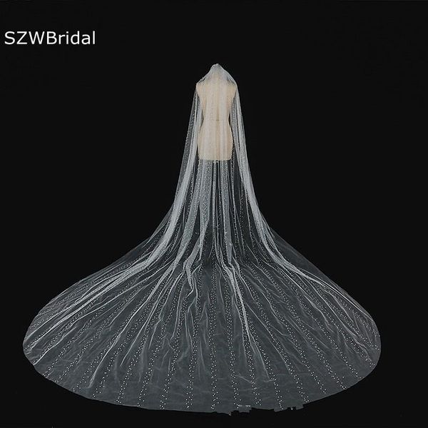 bridal veils arrival cathedral wedding veil pearls beaded ivory bride accessories boda velos de novia headwear, Black
bridal veils arrival cathedral wedding veil pearls beaded ivory bride accessories boda velos de novia headwear, Black