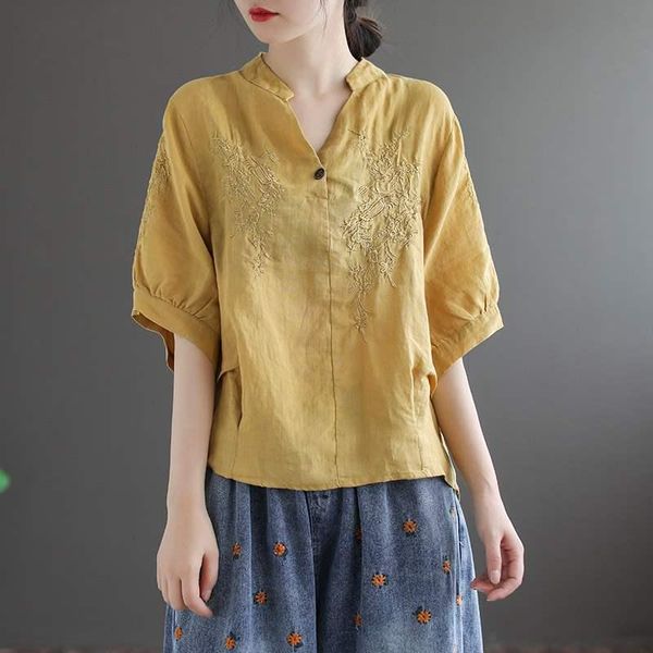 women's blouses & shirts summe spring casual womens embroidery yellow red shorts sleeve linen blouse shirt , woman clothes loose 4xl 3x, White
women's blouses & shirts summe spring casual womens embroidery yellow red shorts sleeve linen blouse shirt , woman clothes loose 4xl 3x, White