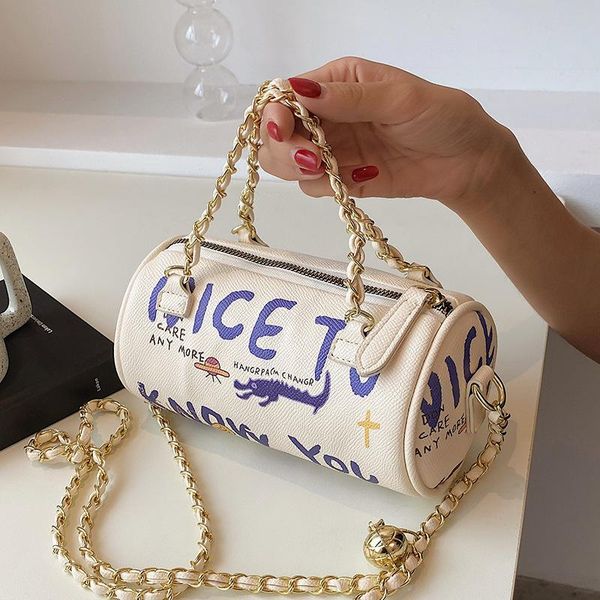 evening bags 2021 women's bag fashion niche graffiti cylinder package versatile one shoulder messenger pu purses and handbags
evening bags 2021 women's bag fashion niche graffiti cylinder package versatile one shoulder messenger pu purses and handbags