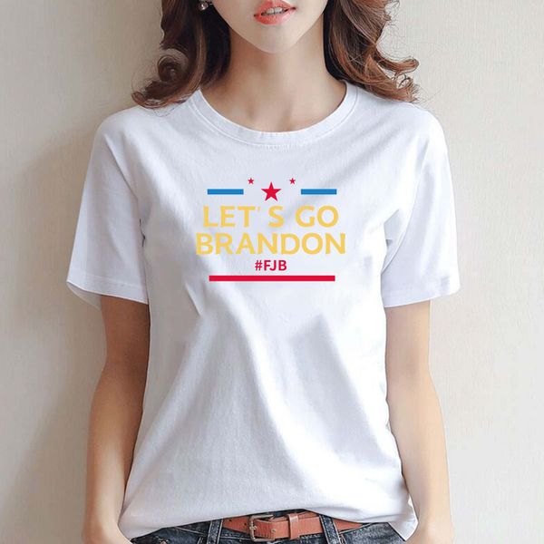 women casual t shirt lets go brandon print soft womens mens shirts plus size short sleeve, White
women casual t shirt lets go brandon print soft womens mens shirts plus size short sleeve, White