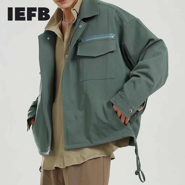 men's wear 2021 spring korean loose pocket zipper design fashion jacket short style causal coat with strings hem 9y6156 jackets, Black;brown
men's wear 2021 spring korean loose pocket zipper design fashion jacket short style causal coat with strings hem 9y6156 jackets, Black;brown