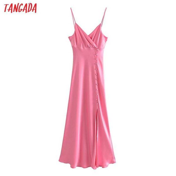 tangada women solid pink long dress buttons strap sleeveless fashion lady elegant dresses vestido 3h491 210609, Black;gray
tangada women solid pink long dress buttons strap sleeveless fashion lady elegant dresses vestido 3h491 210609, Black;gray