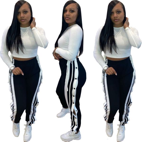 stripe hollow out button lace up stacked sweatpants women jogger fitness slit pants autumn fashion casual trousers 058y, Black;white
stripe hollow out button lace up stacked sweatpants women jogger fitness slit pants autumn fashion casual trousers 058y, Black;white