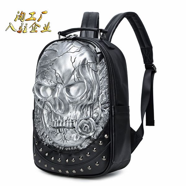 bags wallet backpack embossed solid skull punk men's and women's trend waterproof pu rivet case, Black;red
bags wallet backpack embossed solid skull punk men's and women's trend waterproof pu rivet case, Black;red