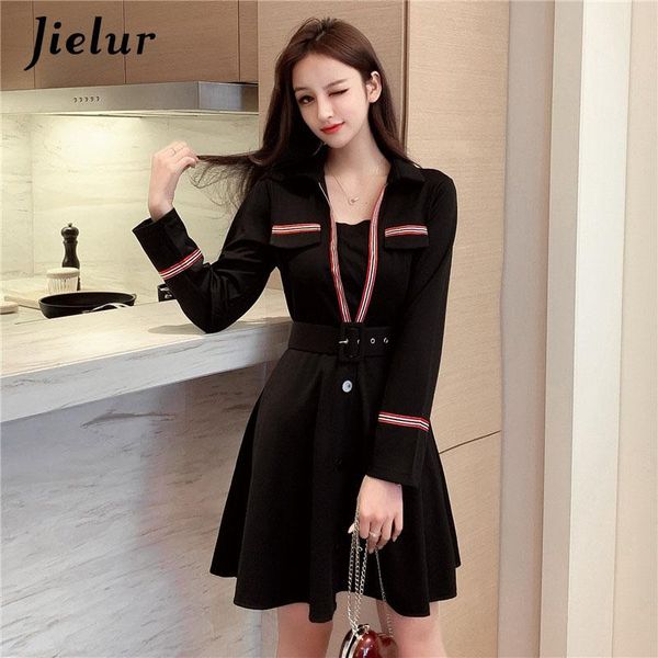 casual dresses vintage dress korean women with belt elegant autumn winter color strip long-sleeved black female mujer, Black;gray
casual dresses vintage dress korean women with belt elegant autumn winter color strip long-sleeved black female mujer, Black;gray