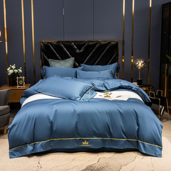 60 thread four piece set 100 cotton quilt cover european style light luxury simple bed sheet el bedding 4
60 thread four piece set 100 cotton quilt cover european style light luxury simple bed sheet el bedding 4