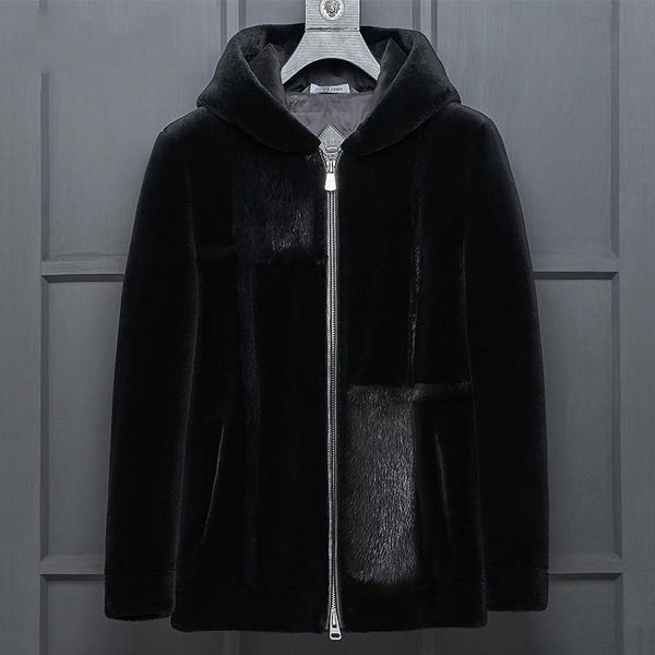 men's leather & faux real fur men winter sheep shearling wool down jacket hooded mens mink coat muts doudoune homme lbl-98007 kj1378, Black
men's leather & faux real fur men winter sheep shearling wool down jacket hooded mens mink coat muts doudoune homme lbl-98007 kj1378, Black