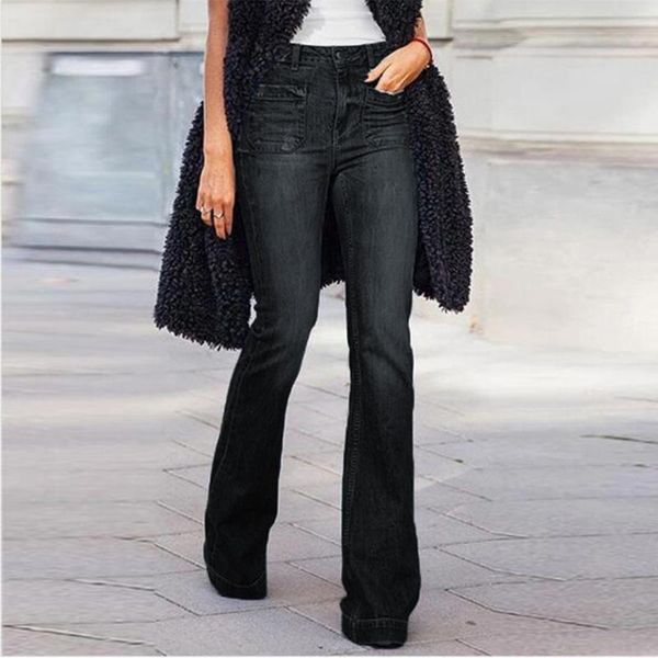 women's jeans women destoryed flare button waist 2021 pants vaqueros mujer bell bottom denim #ws, Blue
women's jeans women destoryed flare button waist 2021 pants vaqueros mujer bell bottom denim #ws, Blue