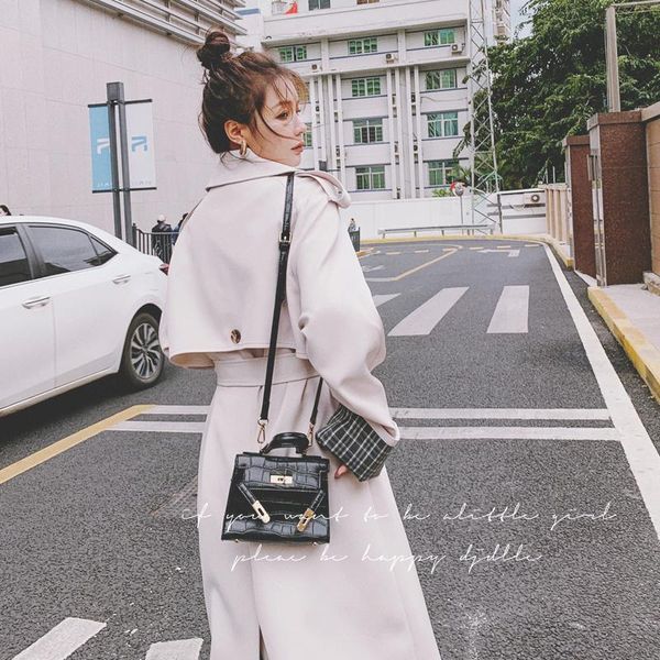 women's trench coats brand women coat double-breasted long beige duster for lady outerwear spring autumn female clothes, Tan;black
women's trench coats brand women coat double-breasted long beige duster for lady outerwear spring autumn female clothes, Tan;black