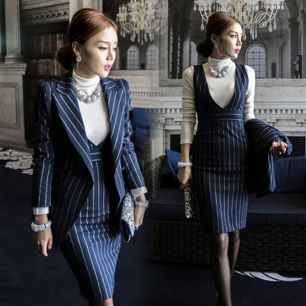 llzacoosh 2 piece women dress arrival spring autumn women suit blazers and jackets + striped sleeveless dress two piece set 210514, White
llzacoosh 2 piece women dress arrival spring autumn women suit blazers and jackets + striped sleeveless dress two piece set 210514, White