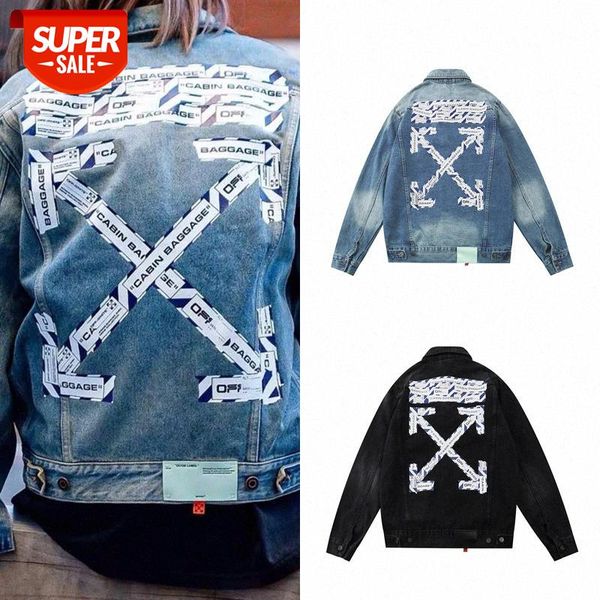 ssoff ow whiteow jacket men and women couples wear tape cordon arrow washed denim #nq2e, White;black
ssoff ow whiteow jacket men and women couples wear tape cordon arrow washed denim #nq2e, White;black