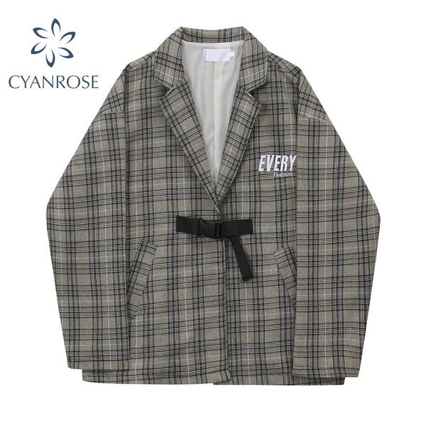plaid blazer coat 2021 spring autum casual vintage stylish elegant long sleeve loose with belt korean female pockets blazers women's su, White;black
plaid blazer coat 2021 spring autum casual vintage stylish elegant long sleeve loose with belt korean female pockets blazers women's su, White;black