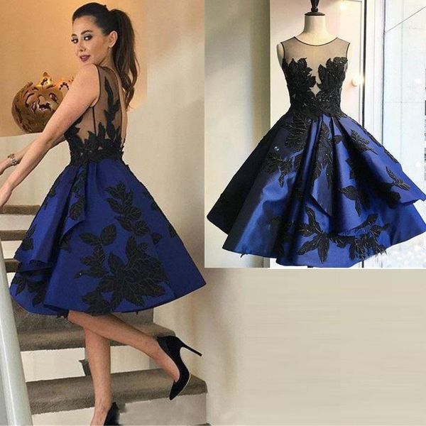 party dresses royal blue elegant cocktail a-line sleeveless short satin lace plus size homecoming, White;black
party dresses royal blue elegant cocktail a-line sleeveless short satin lace plus size homecoming, White;black