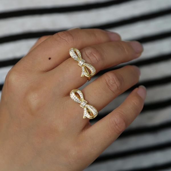 cluster rings cute gold color bowknot cubic zirconia ring adorable bridesmaid gift engagement fashion jewelry womens accessories, Golden;silver
cluster rings cute gold color bowknot cubic zirconia ring adorable bridesmaid gift engagement fashion jewelry womens accessories, Golden;silver