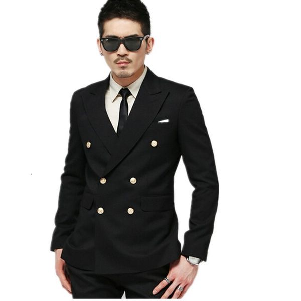 men's suits & blazers double breasted casual men 2 piece slim fit black wedding tuxedo for groomsmen male fashion costume jacket with p, White;black
men's suits & blazers double breasted casual men 2 piece slim fit black wedding tuxedo for groomsmen male fashion costume jacket with p, White;black