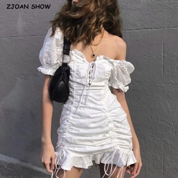 casual dresses embroidery hole flower adjust ruched summer fashion lacing up wood ears off shoulder short sleeve women party, Black;gray
casual dresses embroidery hole flower adjust ruched summer fashion lacing up wood ears off shoulder short sleeve women party, Black;gray