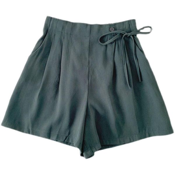 women's shorts summer style korean fashion a-line casual wide-leg side lace up high-waist women, White;black
women's shorts summer style korean fashion a-line casual wide-leg side lace up high-waist women, White;black