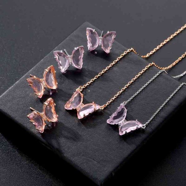 jewelry sets acrylic butterfly earrings pendant necklaces combination set japan and south korea sweet style alloy chain, Black
jewelry sets acrylic butterfly earrings pendant necklaces combination set japan and south korea sweet style alloy chain, Black