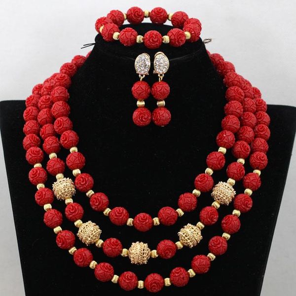 earrings & necklace charms red beads african nigerian wedding statement set zircon dubai jewelry cnr472, Silver
earrings & necklace charms red beads african nigerian wedding statement set zircon dubai jewelry cnr472, Silver