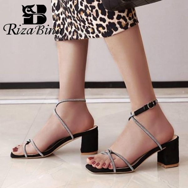 thick heels women sandals summer flock square high heel shoes small crystal buckle strap casual size 34-48, Black
thick heels women sandals summer flock square high heel shoes small crystal buckle strap casual size 34-48, Black