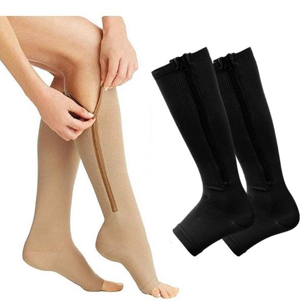 sports socks women stockings compression underwear open toes with zipper varicose vein pressure circulation knee high long accessories, Black
sports socks women stockings compression underwear open toes with zipper varicose vein pressure circulation knee high long accessories, Black