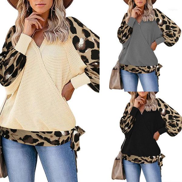 women hoodies female leopard print patchwork long sleeve v-neck drawstring knitted sweatshirt elegant ladies clothing1, Black
women hoodies female leopard print patchwork long sleeve v-neck drawstring knitted sweatshirt elegant ladies clothing1, Black