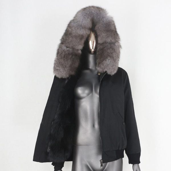 women's fur & faux 2021 waterproof bomber parka real coat natural collar hood winter jacket women outerwear removable warm, Black
women's fur & faux 2021 waterproof bomber parka real coat natural collar hood winter jacket women outerwear removable warm, Black