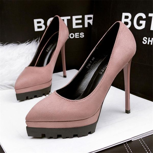 fashion high platform women pumps solid flock concise shallow office shoes women's heels party 12cm pointed toe dress, Black
fashion high platform women pumps solid flock concise shallow office shoes women's heels party 12cm pointed toe dress, Black